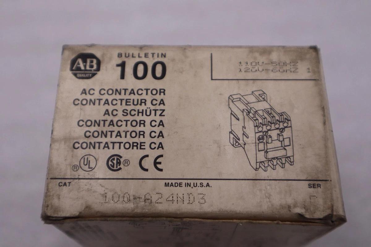 NEW OPEN BOX AB Allen Bradley 100-A24ND3, Contactor STOCK K3982CC