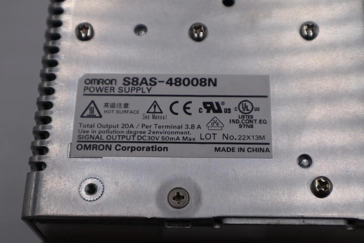 Used S8AS-48008N Omron DIN Rail Mount Power Supply 20A STOCK 4027-A