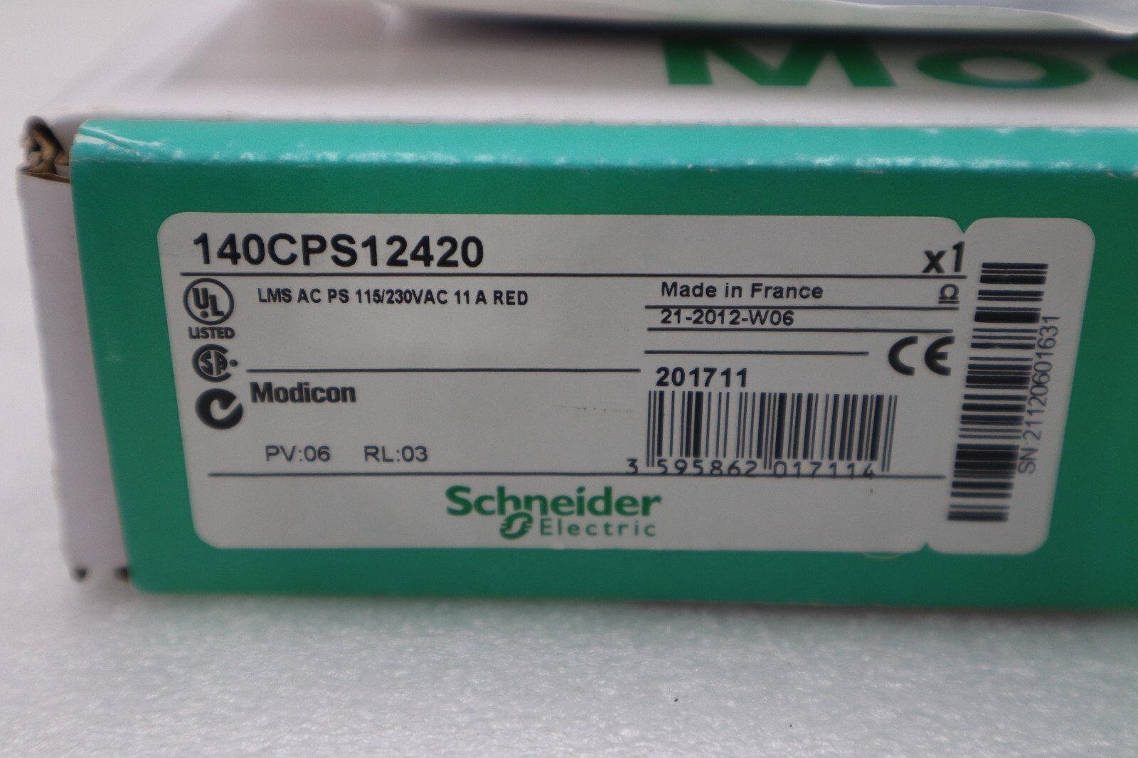 NEW IN BOX SCHNEIDER ELECTRIC 140-CPS-124-20 / 140CPS12420 STOCK G292