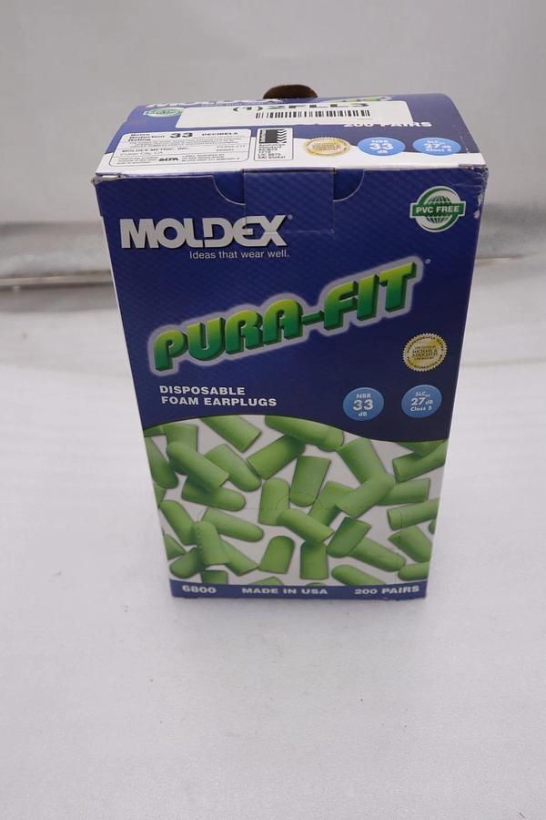 Moldex Pura Fit 6800 Earplugs Uncorded 200/Box NRR 33 STOCK H955 816687295642