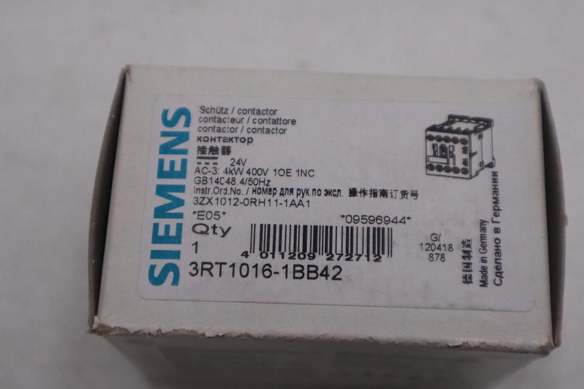 Used New Siemens contactor 3RT1016-1BB42 3RT10161BB42 New With Box Stock G873A