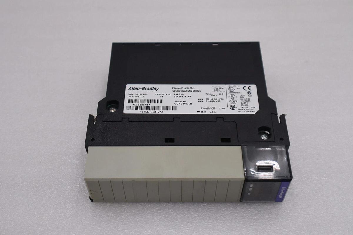 Used Allen Bradley 1756-ENBT Ser. A EtherNet/IP Communications Module STOCK 842C