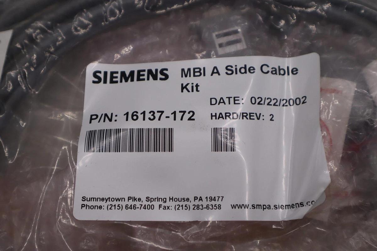 Used NEW SIEMENS 16137-172 MBI A SIDE CABLE KIT STOCK 5680A