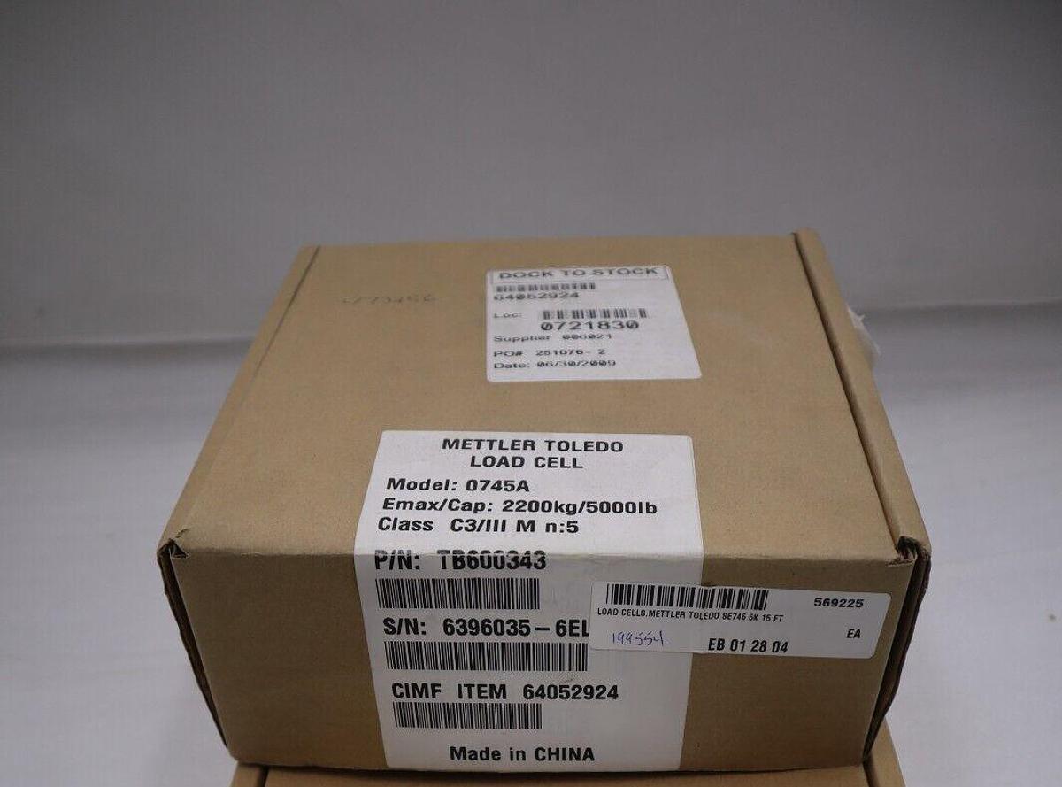 Used METTLER-TOLEDO TB600343 5000LBS NEW IN BOX (TWO AVAILABLE) STOCK G408