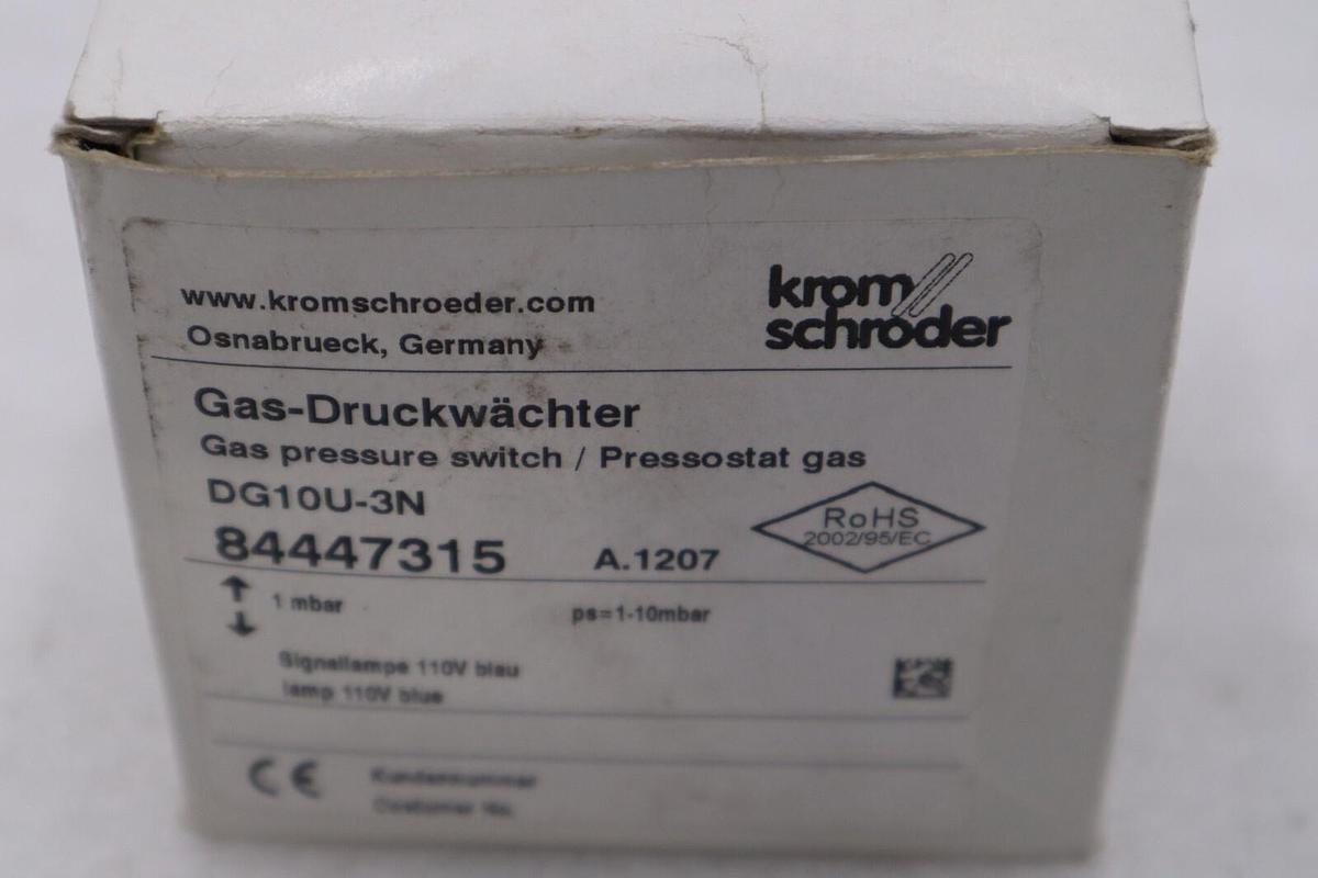 NEW KROM SCHRODER DG10U-3N 84447315 GAS PRESSURE SWITCH STOCK H625A