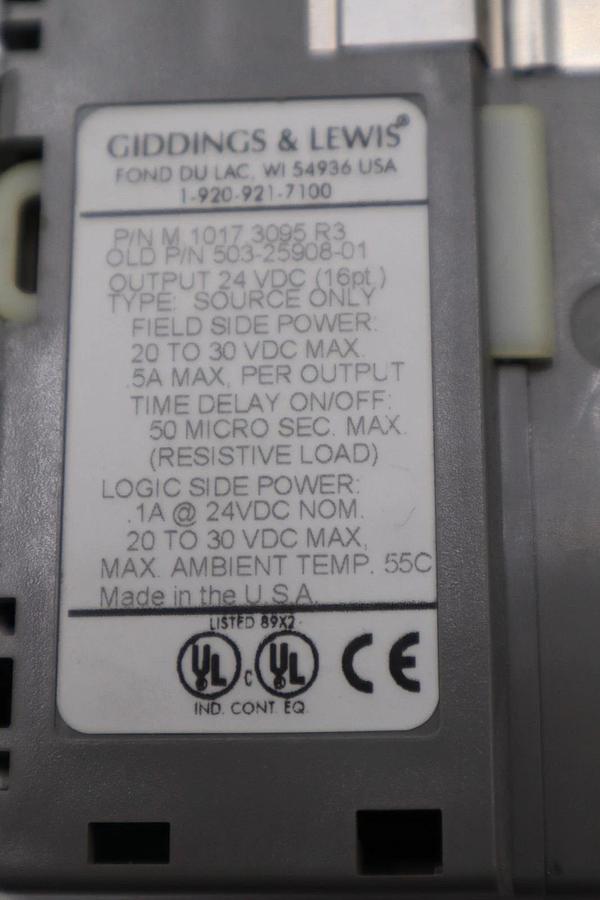 Used GIDDINGS & LEWIS DANAHER MOTION M.1017.3095 R3 / M10173095 R3 MODULE #5996