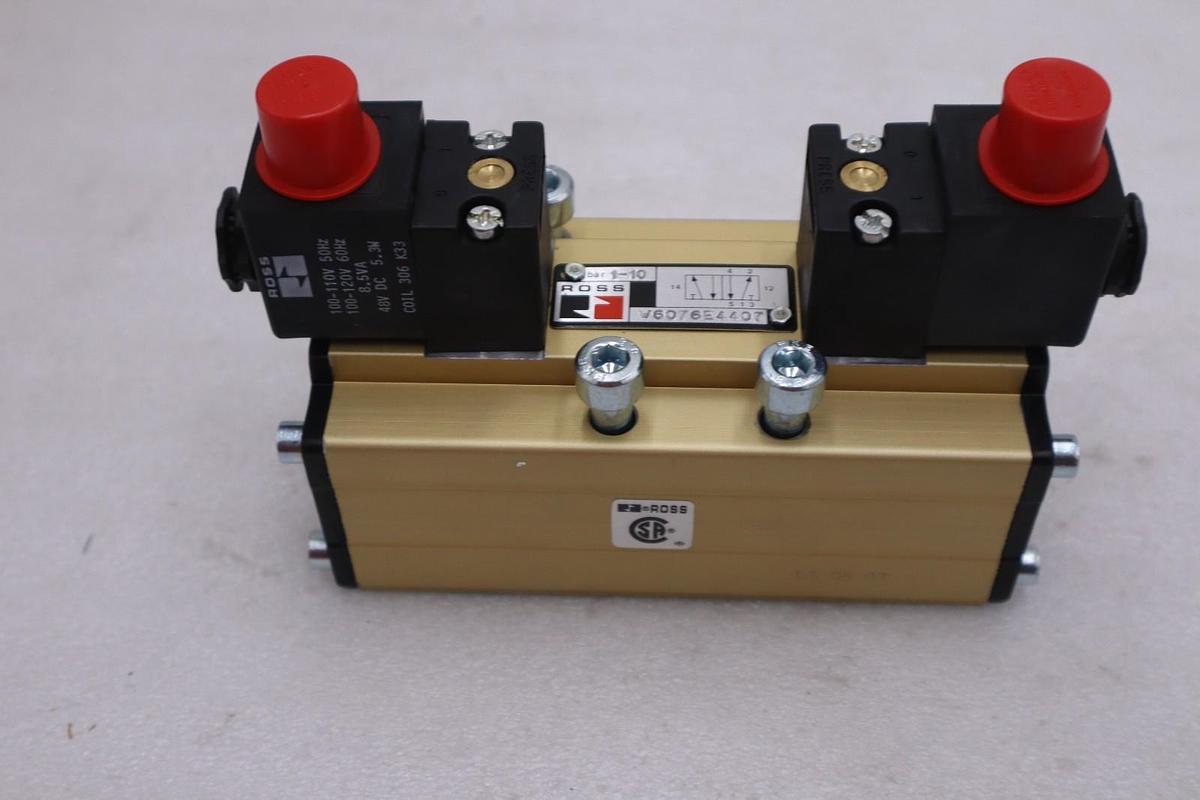 Used NEW ROSS W6076E4407 SOLENOID VALVE NEW IN BOX STOCK GF-2012A
