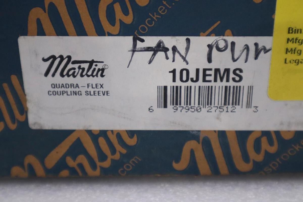 Used NEW MARTIN 10JEMS QUADRA-FLEX COUPLING SLEEVE STOCK 1386CC