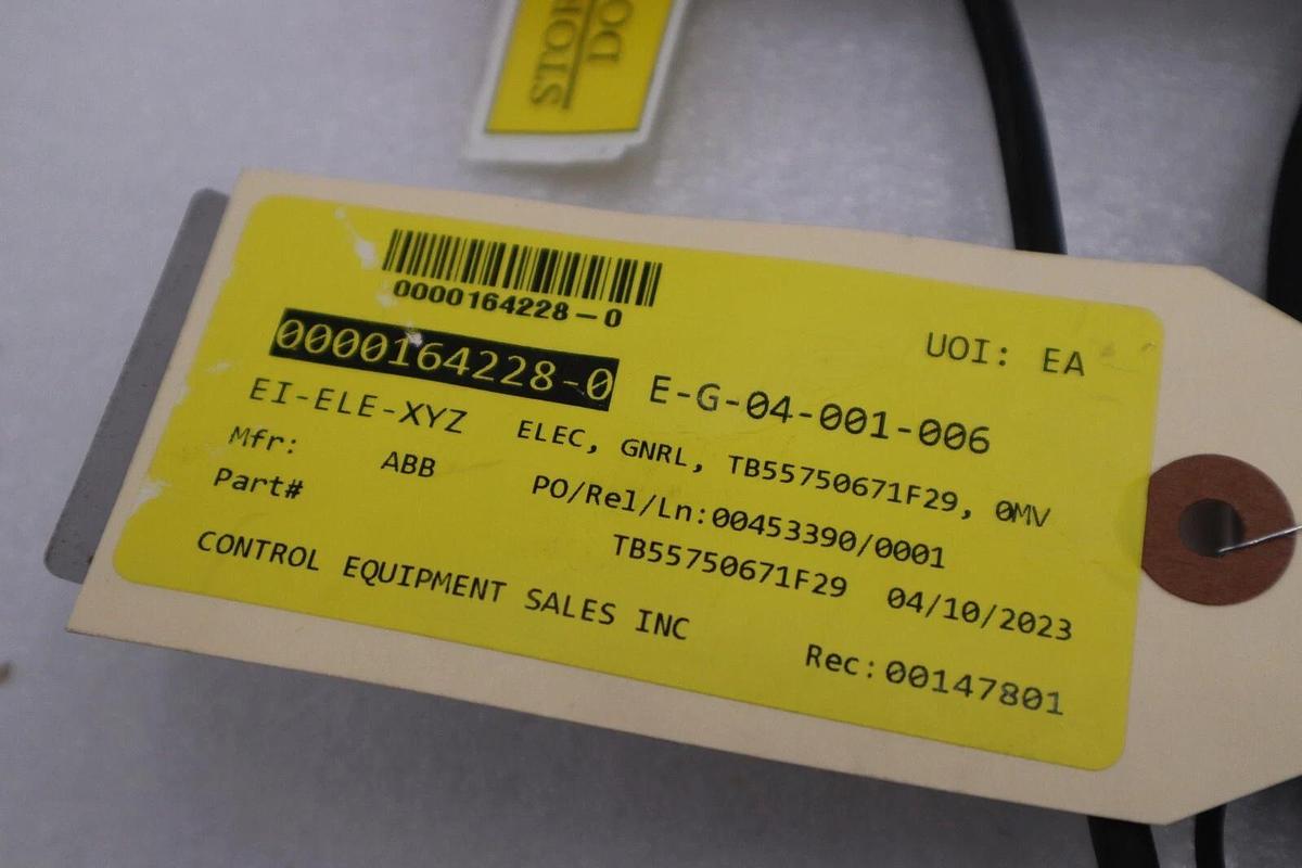 NEW NO BOX ASEA BROWN BOVERI TB55750671F29 / TB55750671F29 STOCK G481A