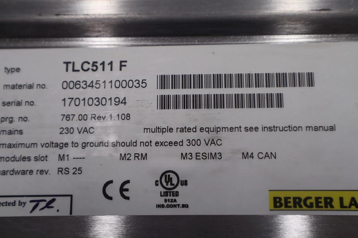 Used Bereger Lahr TLC511 F Servo Drive POSITIONING CONTROLLER 5 AMP STOCK B-716