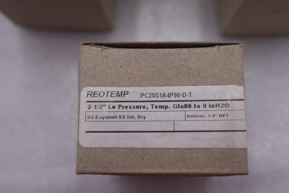 Used REOTEMP PC25S1A4P90-D-T GAUGE 1/4" NPT STOCK #3234