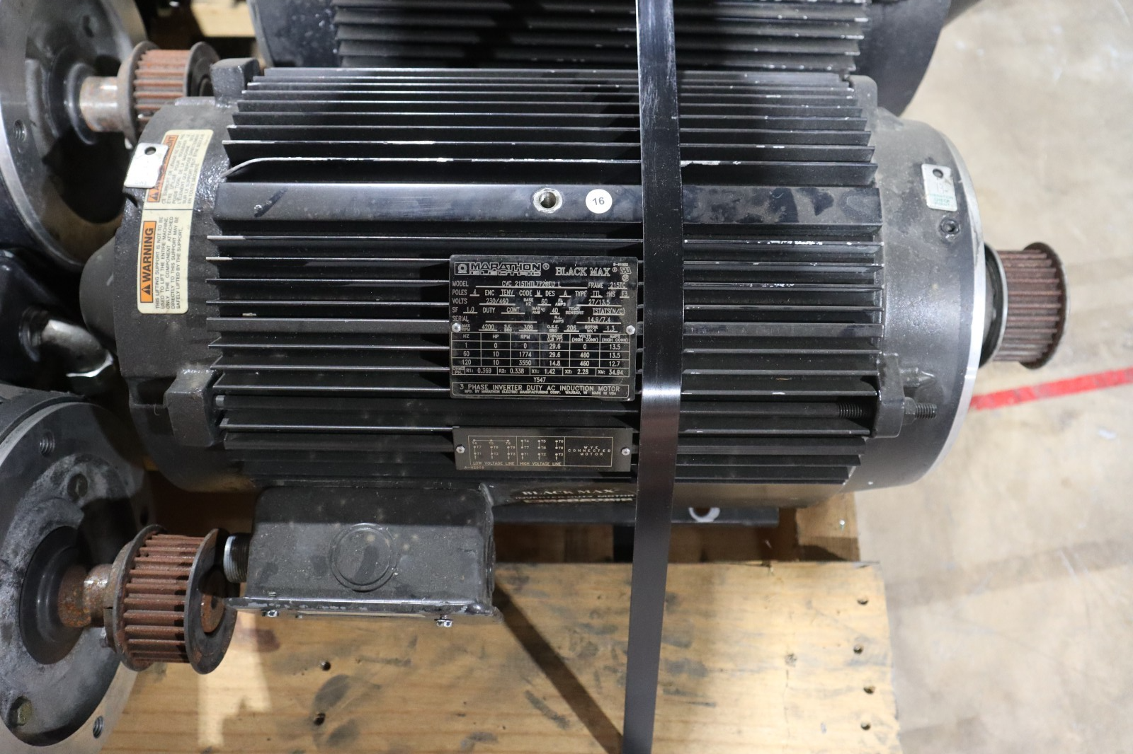 Used Marathon Motor CVC 215THTL7726EU L Inverter Duty AC Induction Motor 10 HP #HP151