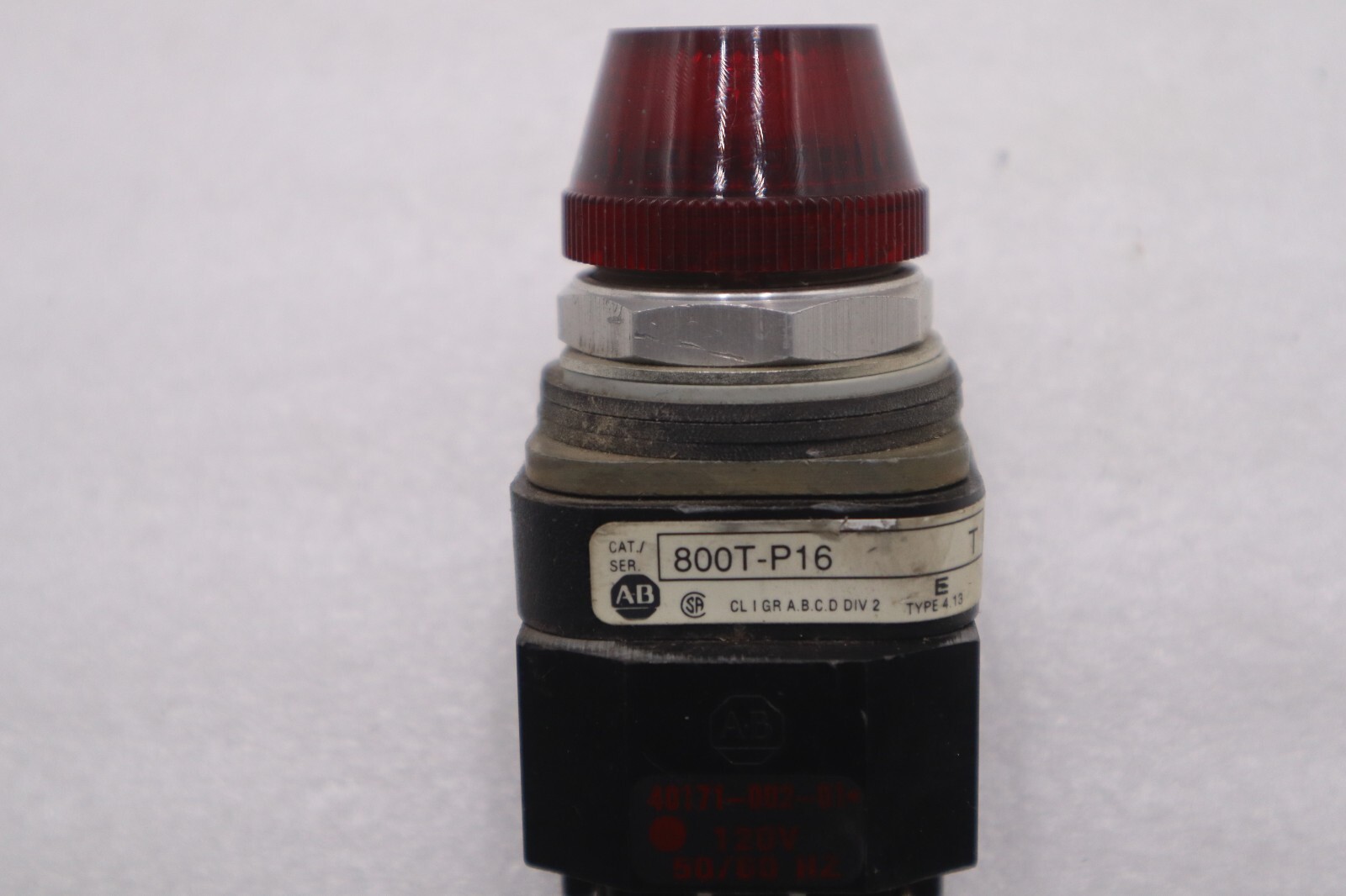 Used ALLEN BRADLEY 800T-P16 LIGHT STOCK #K-3697