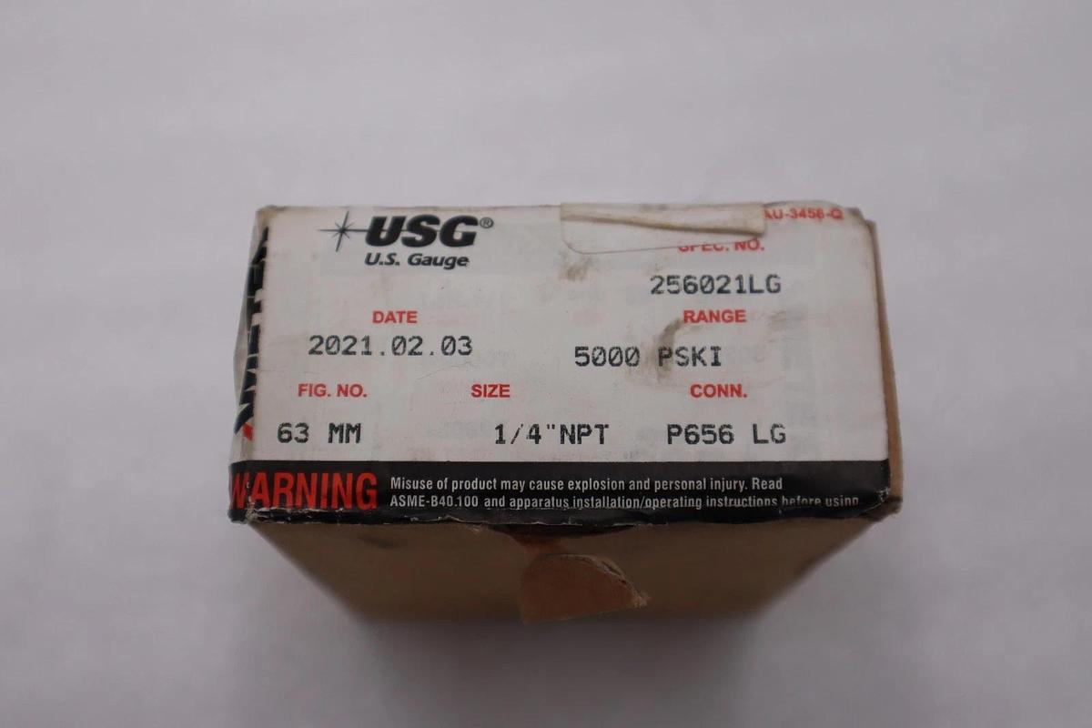 LOT OF 2 - Ametek USG 256021LG Liquid Filled Pressure Gauge 1/4NPT 2.5" #H879A