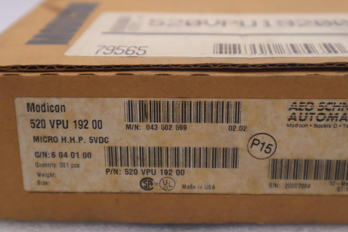 Used NEW OPEN BOX MODICON AEG 520VPU19200 Micro Handheld Programmer STOCK 5228