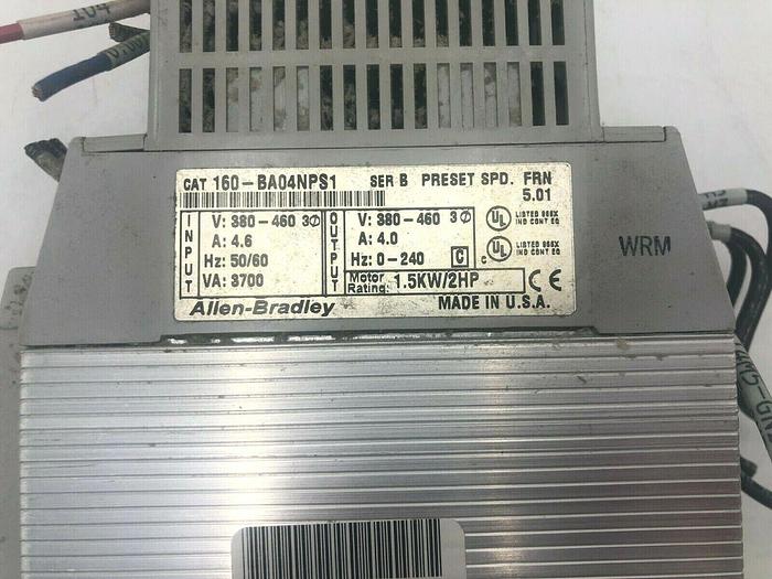 Used ALLEN BRADLEY 160-BA04NPS1 DRIVE SER B 2 HP STOCK 1317