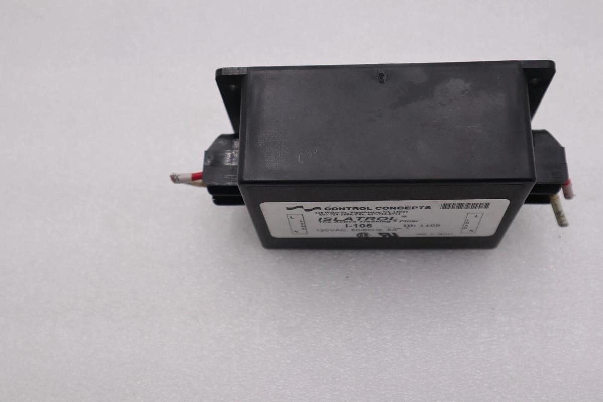 Used CONTROL CONCEPTS I-105 ISLATROL ACTIVE TRACKING FILTER 120VAC 50/60HZ 5A #L-634