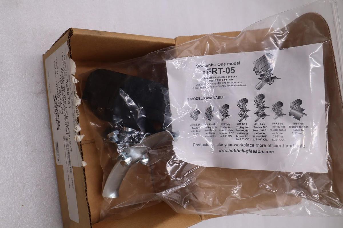 Used NEW OPEN BOX HUBBELL 3298T41 WIRE ROPE FESTOON KIT STOCK 5046CC