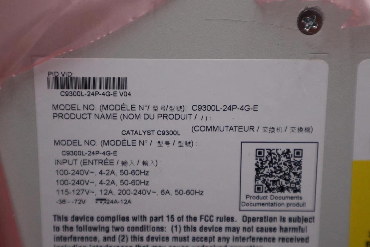 Used CISCO C9300L-24P-4G-E Catalyst Network Advantage Switch 24ports - STOCK GF213