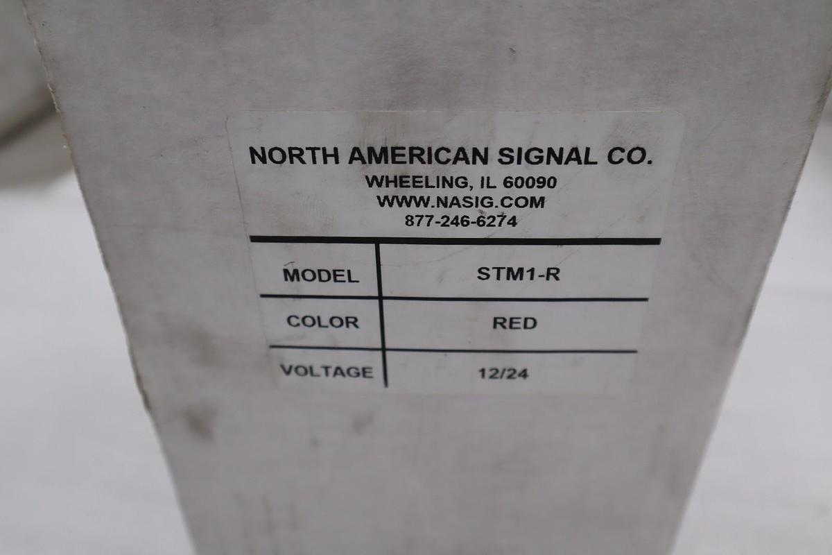 North American Signal Company STM1-R M1 Series Strobe Light Red - STOCK 5625CC