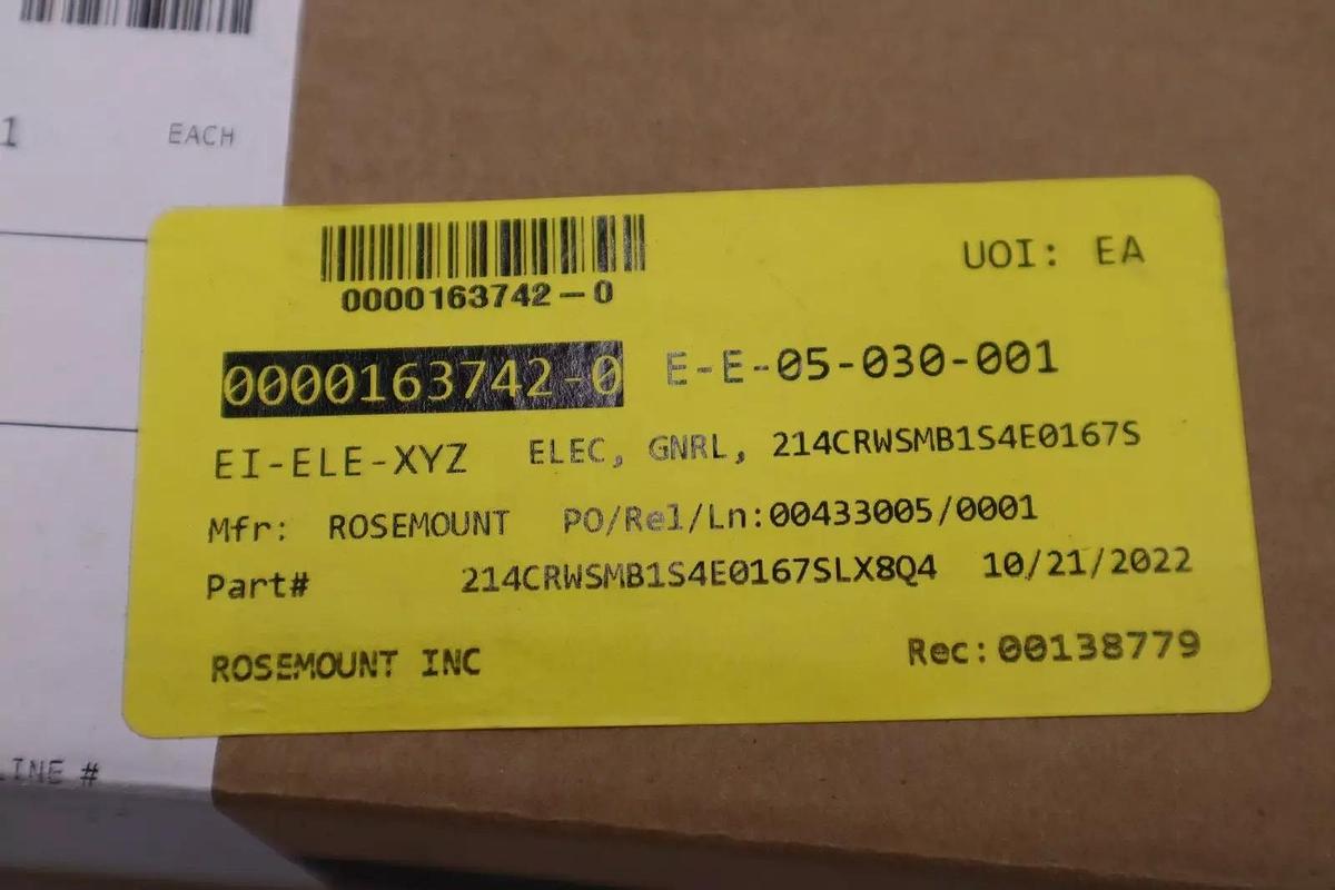 Used NEW EMERSON 214CRWSMB1S4E0167SLX8Q4 (THREE UNITS AVAILABLE) STOCK G51A