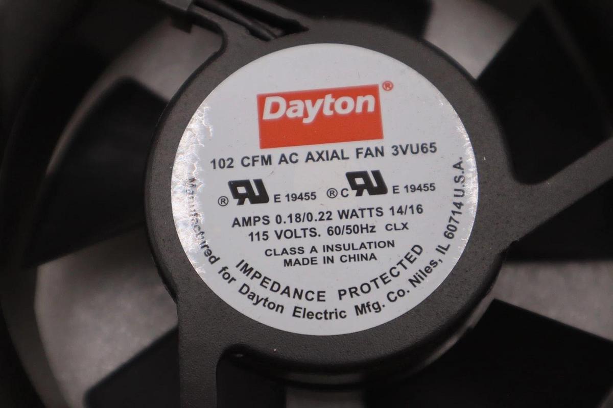 New OPEN BOX Dayton 3VU65 AC Axial Fan 115V CFM:102 STK K4034CC