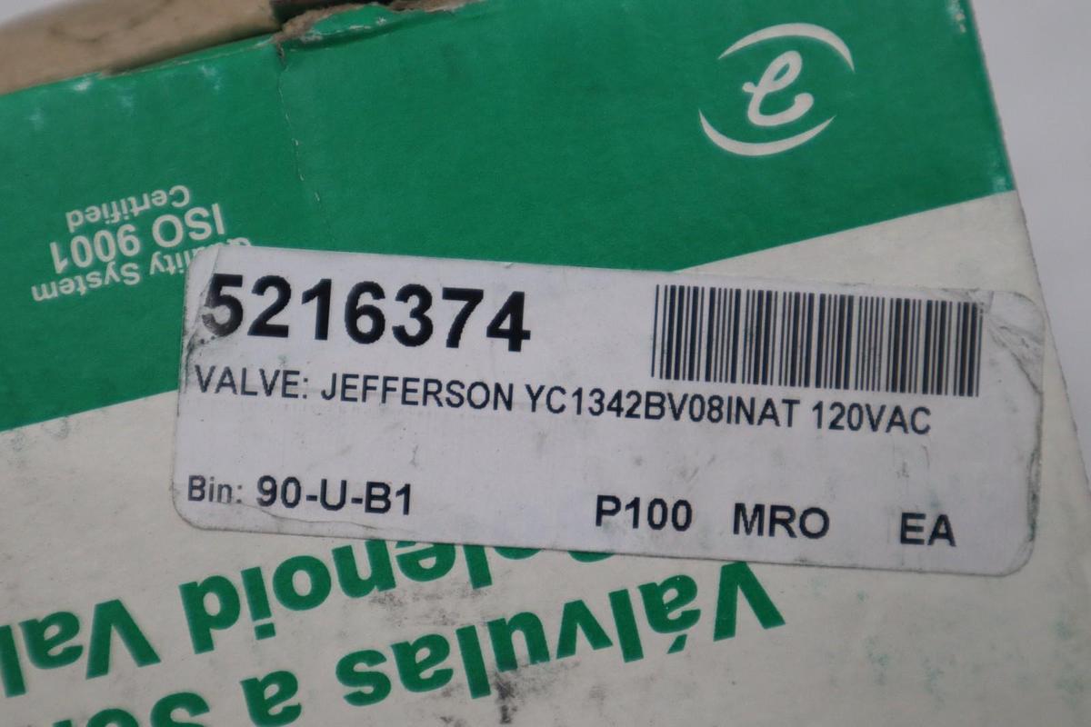 1" Jefferson Solenoid Valve 1342BV08INAT 120V/AC60 NEW IN BOX STOCK 1403D