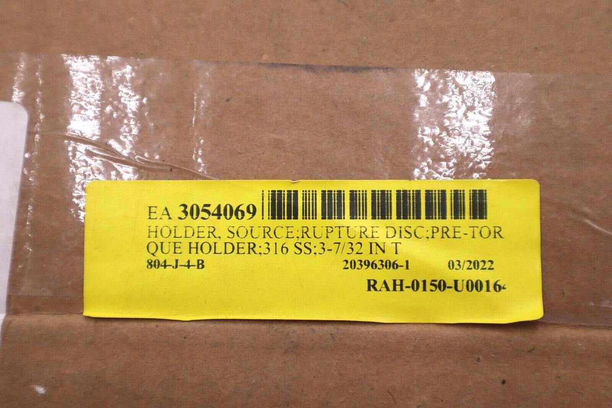 Used Zook 3054069 804-J-4-B Holder Source Rupture Disc Holders New Open Box #3633