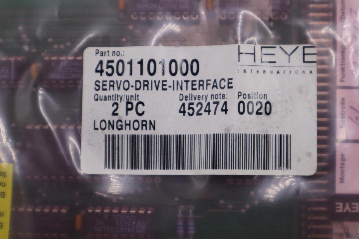 HEYE INTERNATIONAL 4501101000 Servo Drive Interface 2 PIECES NEW STK H242
