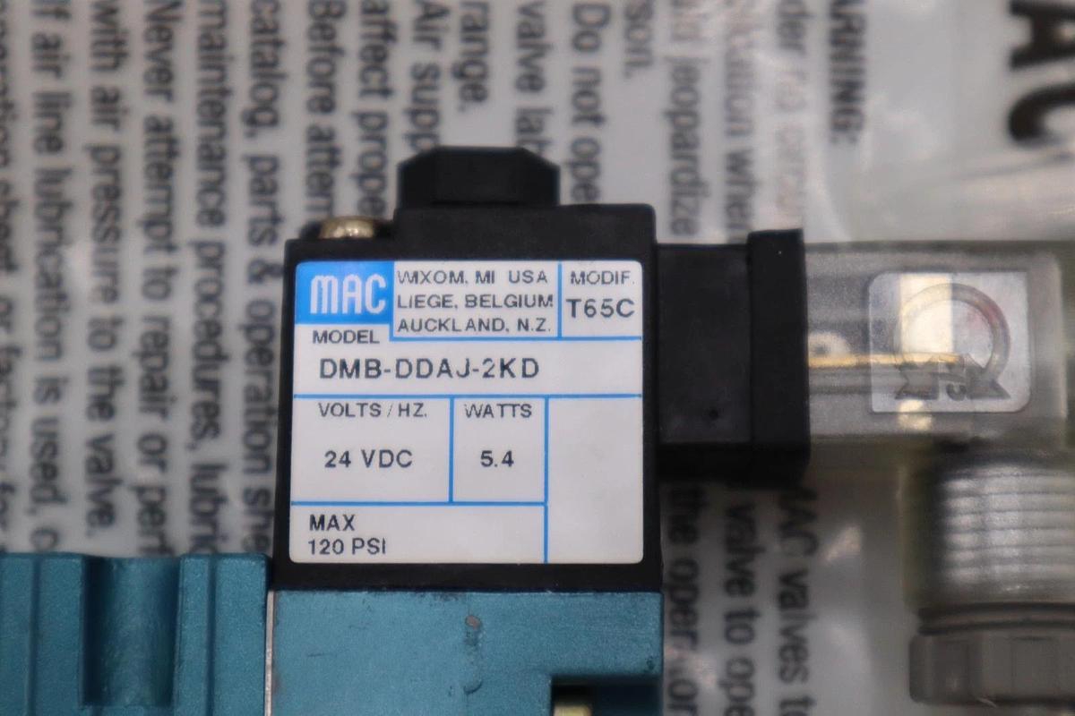 Used NEW MAC VALVES 52A-33-00A-DM-DDAJ-2KD 3/2-way Normally Open H767A