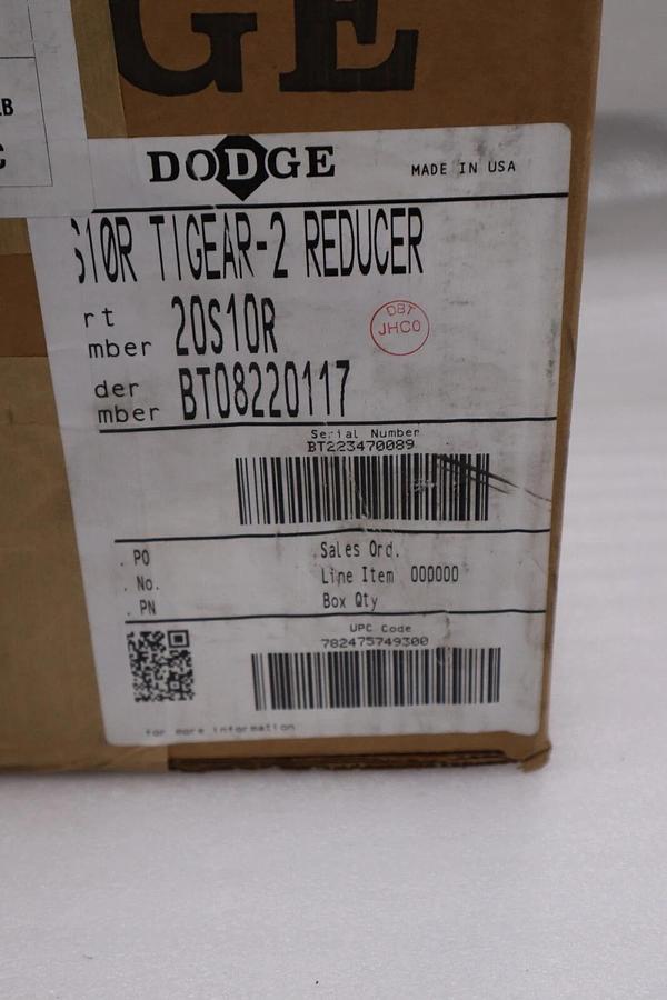 DODGE 20S10R TIGEAR-2 REDUCER GEARBOX NEW IN BOX STOCK H902