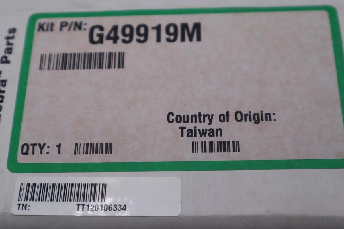 ZEBRA , PEEL ROLLER MAINTENANCE KIT , G49919M NEW IN BOX STOCK B-1390