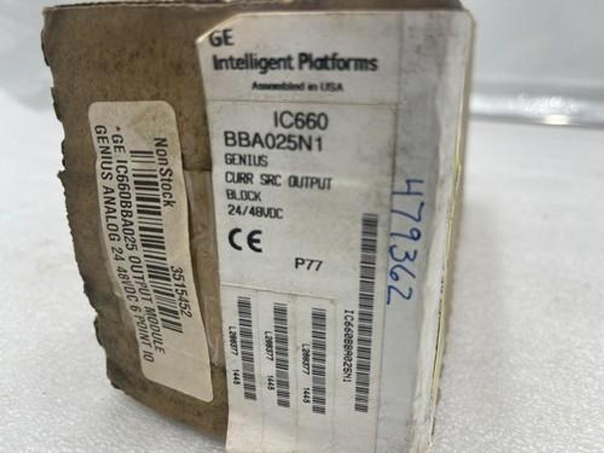 GE Fanuc IC660BBA025N / IC660BBA025N1 GENIUS Curr SRC Output Stock K-2115