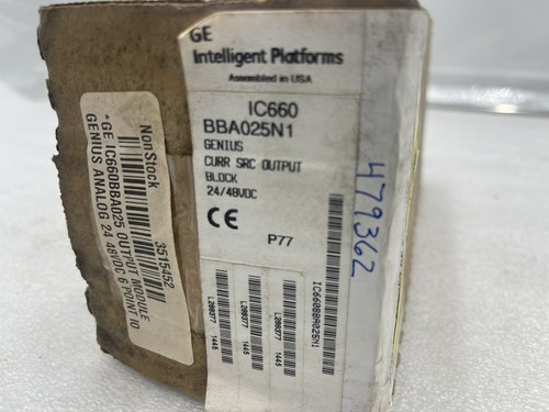 GE Fanuc IC660BBA025N / IC660BBA025N1 GENIUS Curr SRC Output Stock K-2115