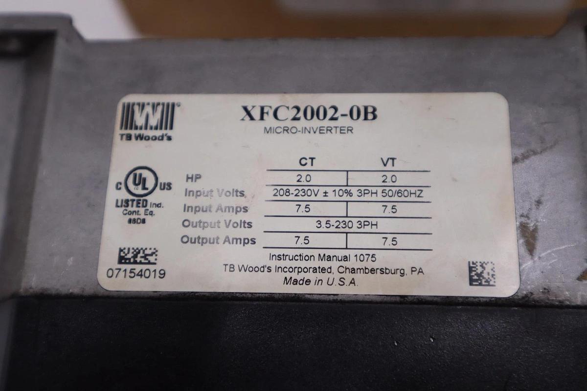 Used DANFOSS XFC2002-0B DRIVE MICRO-INVERTER XFC2000 SERIES INPUT: 208-230 VAC H1043
