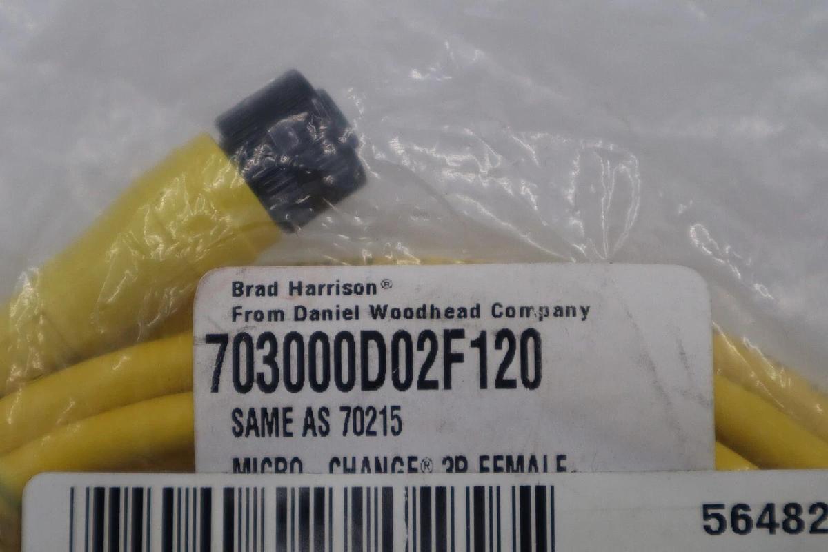 Used BRAD NEW HARRISON 703000D02F120 SINGLE END MICRO CHANGE CORDSET NEW STOCK G947A