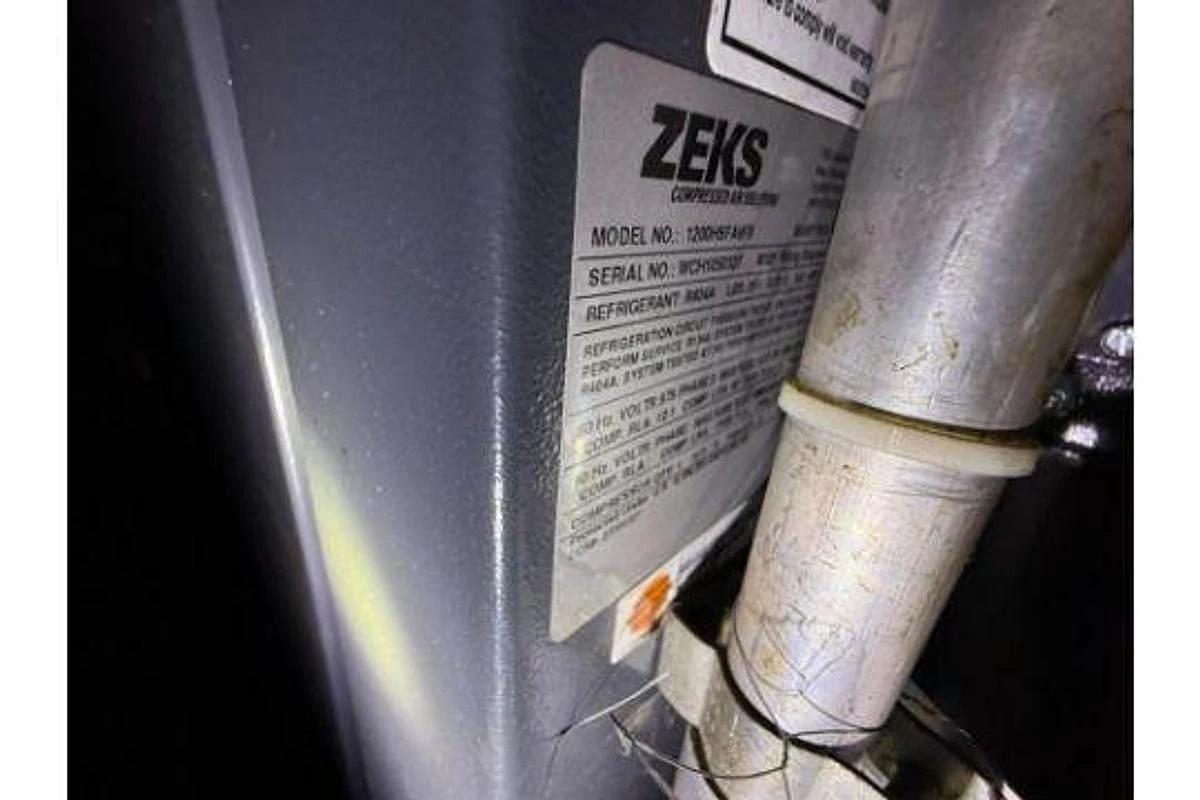 Used ZEKS 1200HSFA6F8 Refrigerated Air Dryer 2400 SCFM HeatSink Cycling 575VAC 3PH