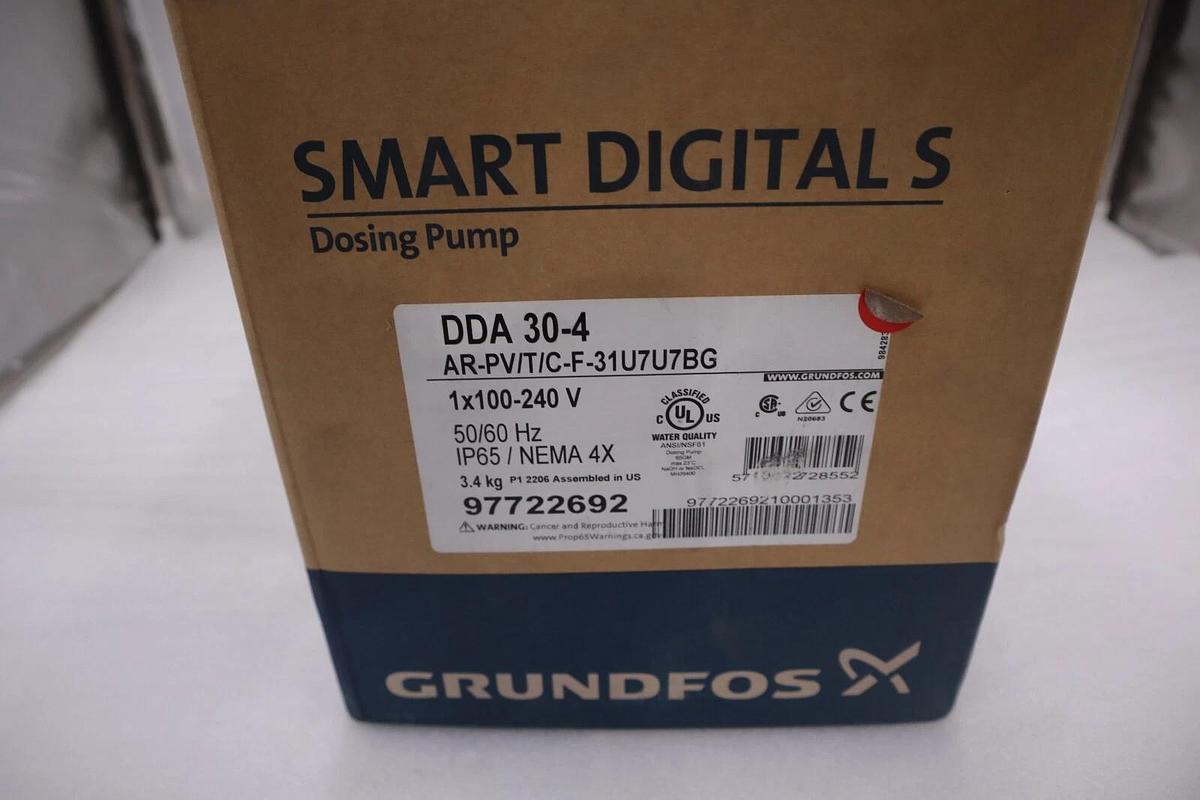 Used NEW Grundfos DDA 30-4 / PV/T/C-F-31U7U7BG Chemical Dosing Pump #G431