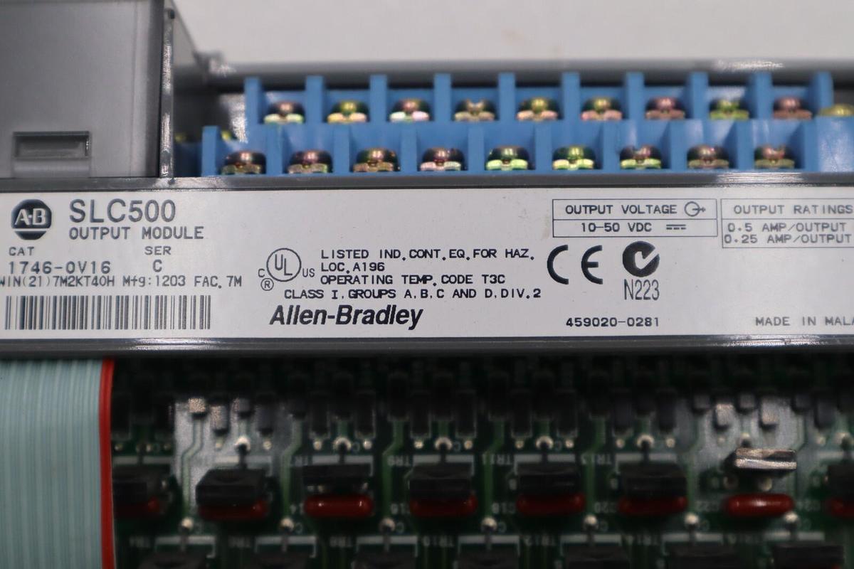 Used Allen Bradley 1746-OV16 /C SLC 500 16-Point Digital Output Module STOCK K-679-C