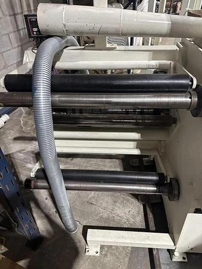 Used 30” VOORWOOD DUPLEX MODEL 30-24 SLITTER REWINDER WITH TRIM BLOWER
