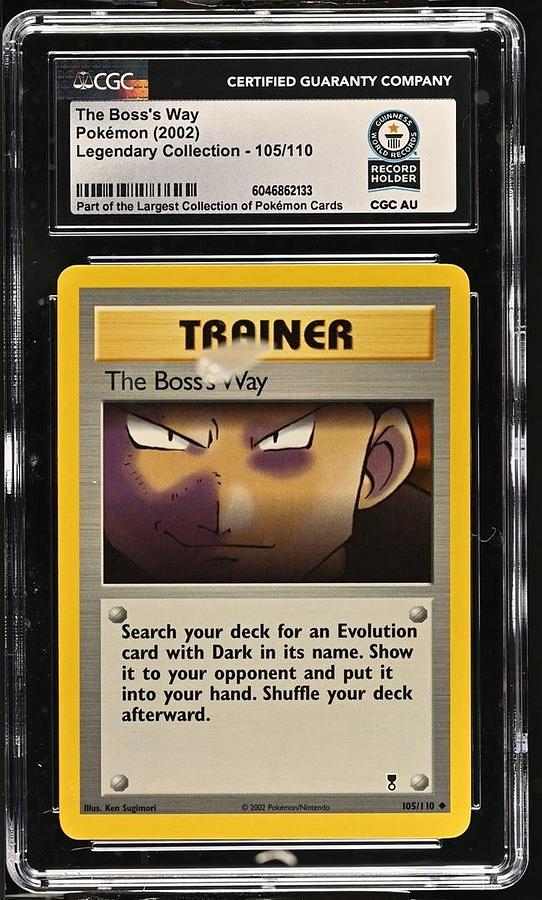 Used 2002 POKEMON LEGENDARY COLLECTION #105 THE BOSS'S WAY CGC WORLD RECORD 1/1