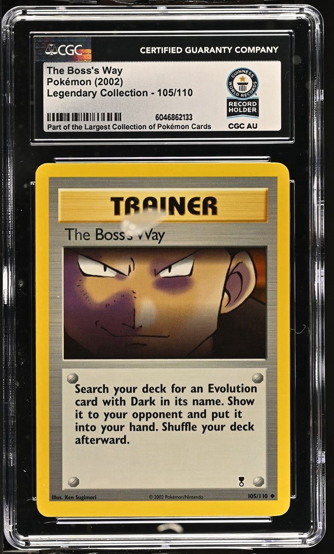 Used 2002 POKEMON LEGENDARY COLLECTION #105 THE BOSS'S WAY CGC WORLD RECORD 1/1