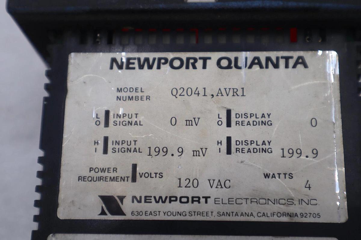 Used NEWPORT QUANTA Q2041 AVR1 Digital Panel Meter #K-2734