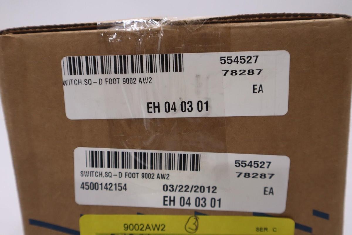 Used NEW OPEN BOX SQUARE D 9002AW2 Heavy Duty Foot Switch STOCK G-191