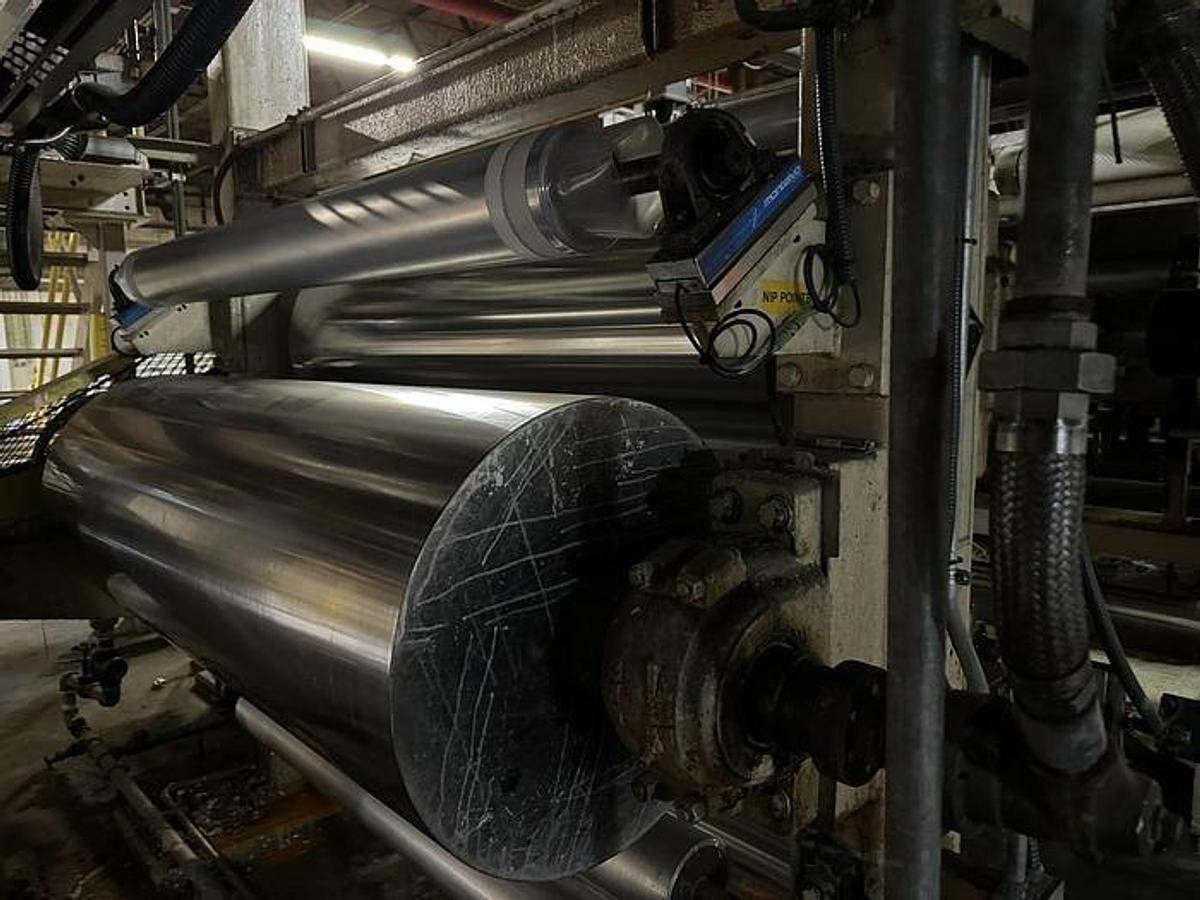 Used 63" WEB WIDTH BLACK CLAWSON CHILLED ROLL (2) ROLL STATION