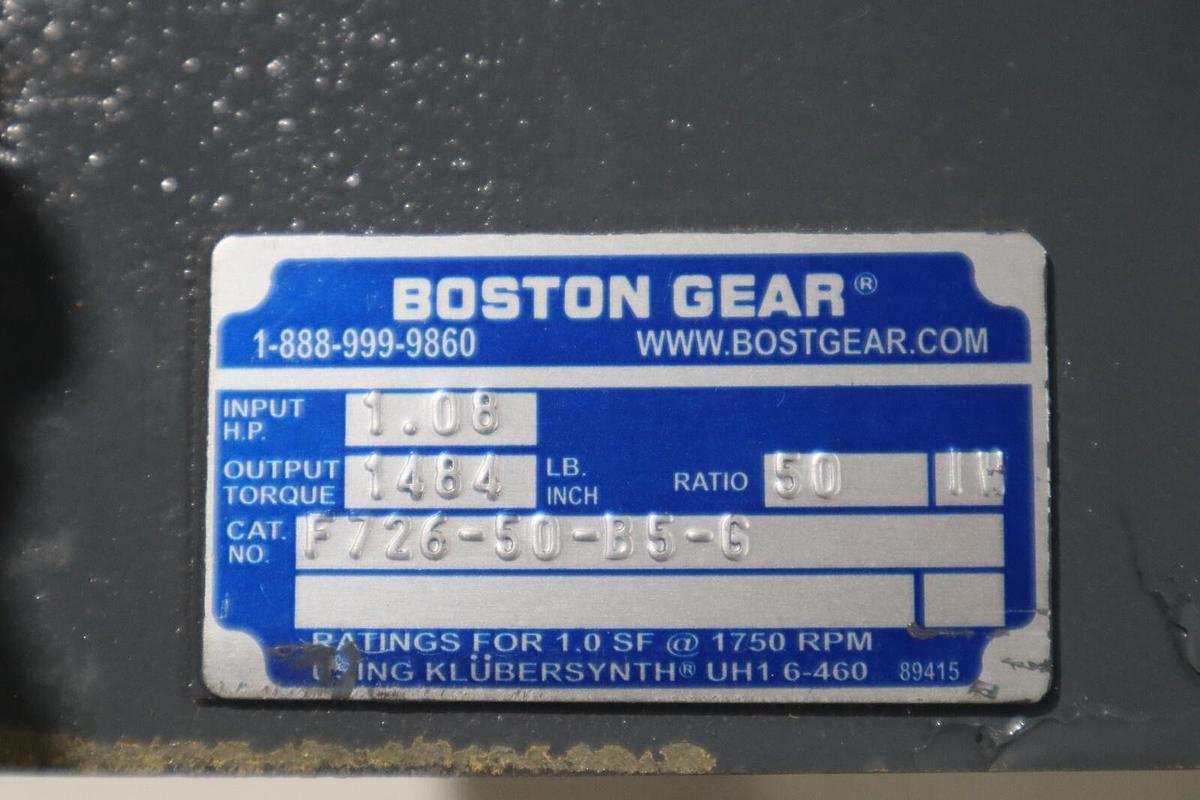 Used Boston Gear F726-50-B5-G Reducer NEW UNIT STOCK G165