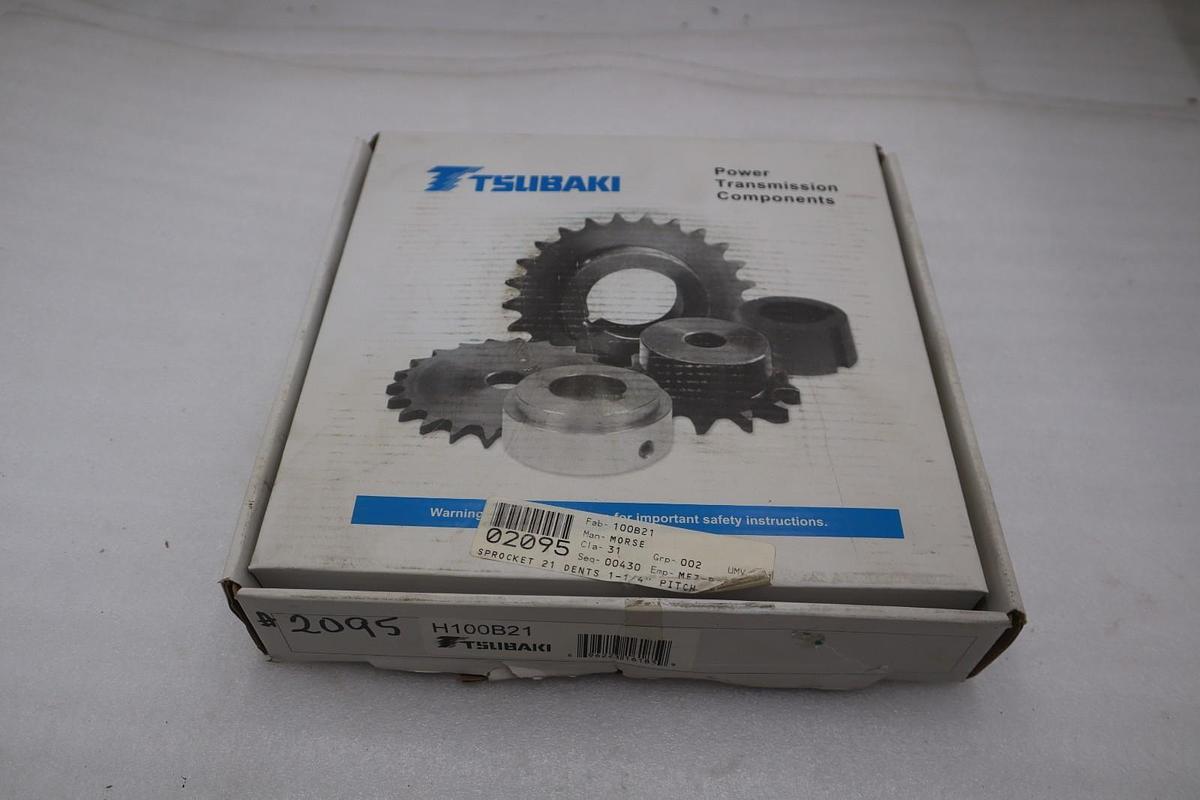 TSUBAKI H100B21  1-1/4" SPROCKET 21 DENTS - STOCK SGF121