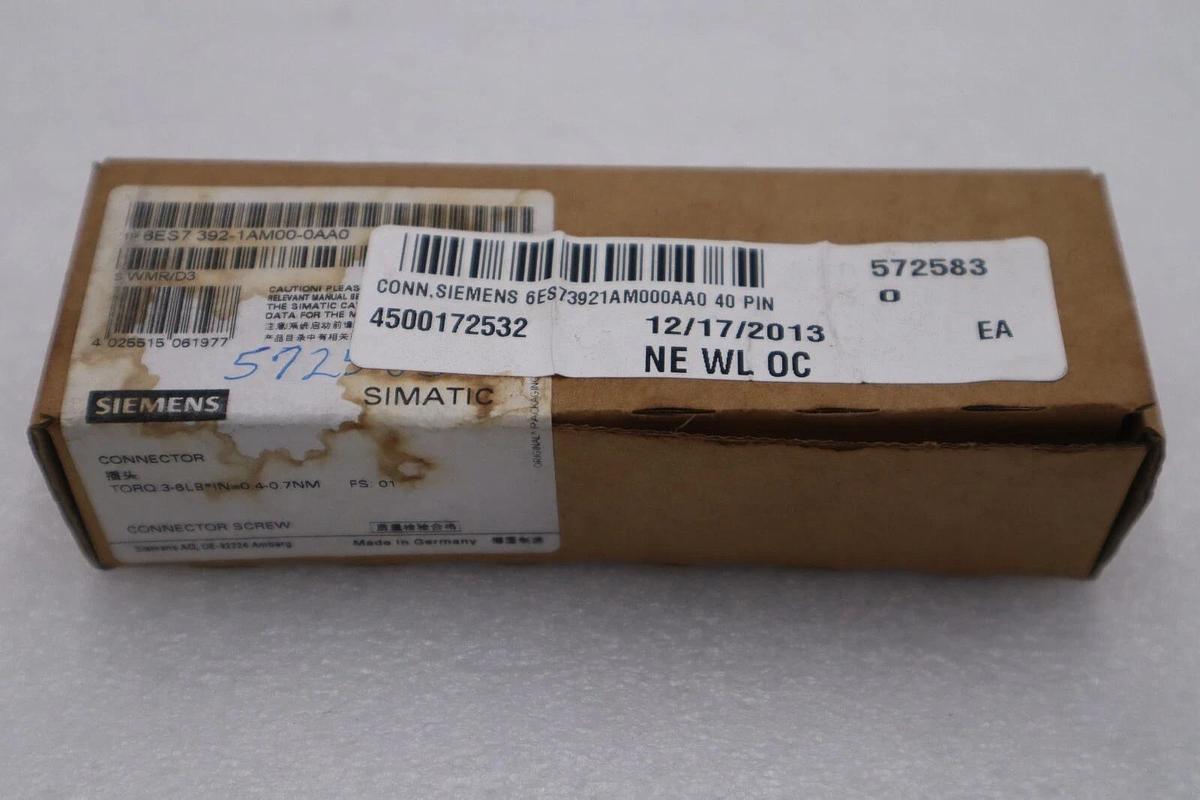 Used NEW SEALED SIEMENS 6ES7 392-1AM00-0AA0 CONNECTOR STOCK G746A