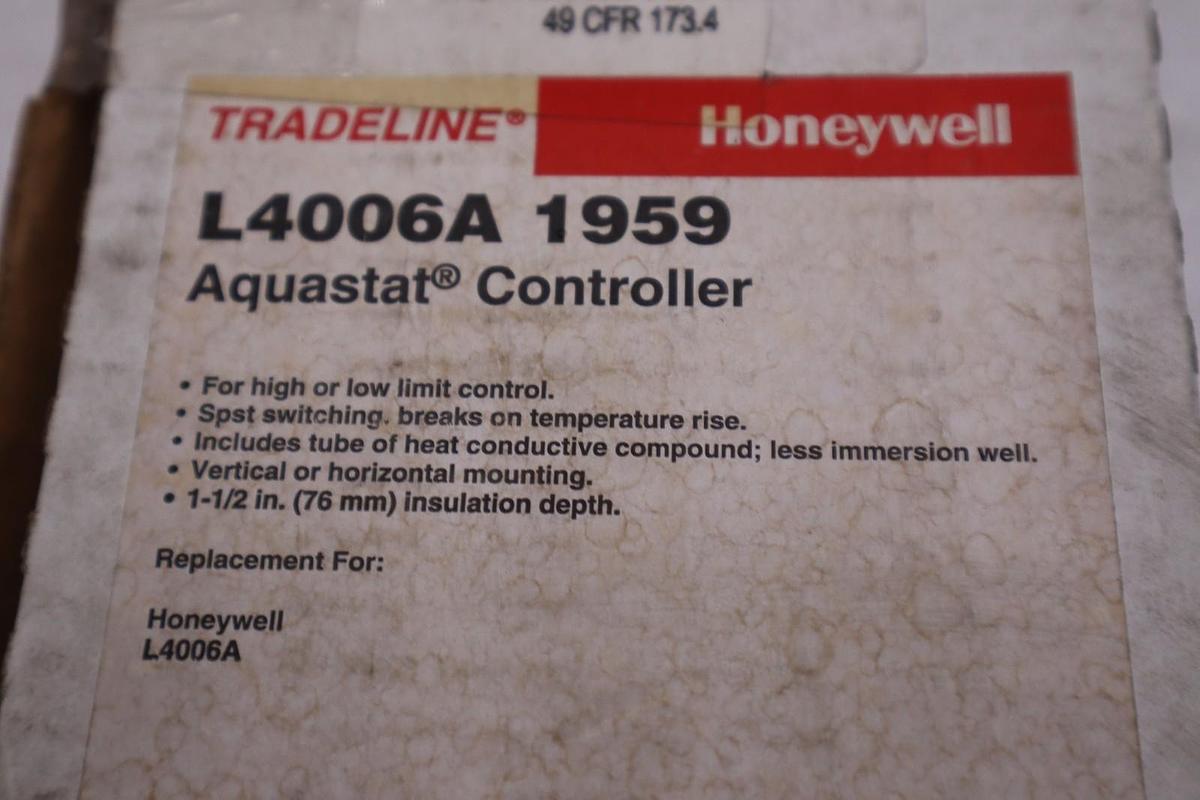 Used Honeywell Home L4006A1959 Grey 40-180F Aquastat Controller STOCK GF171A