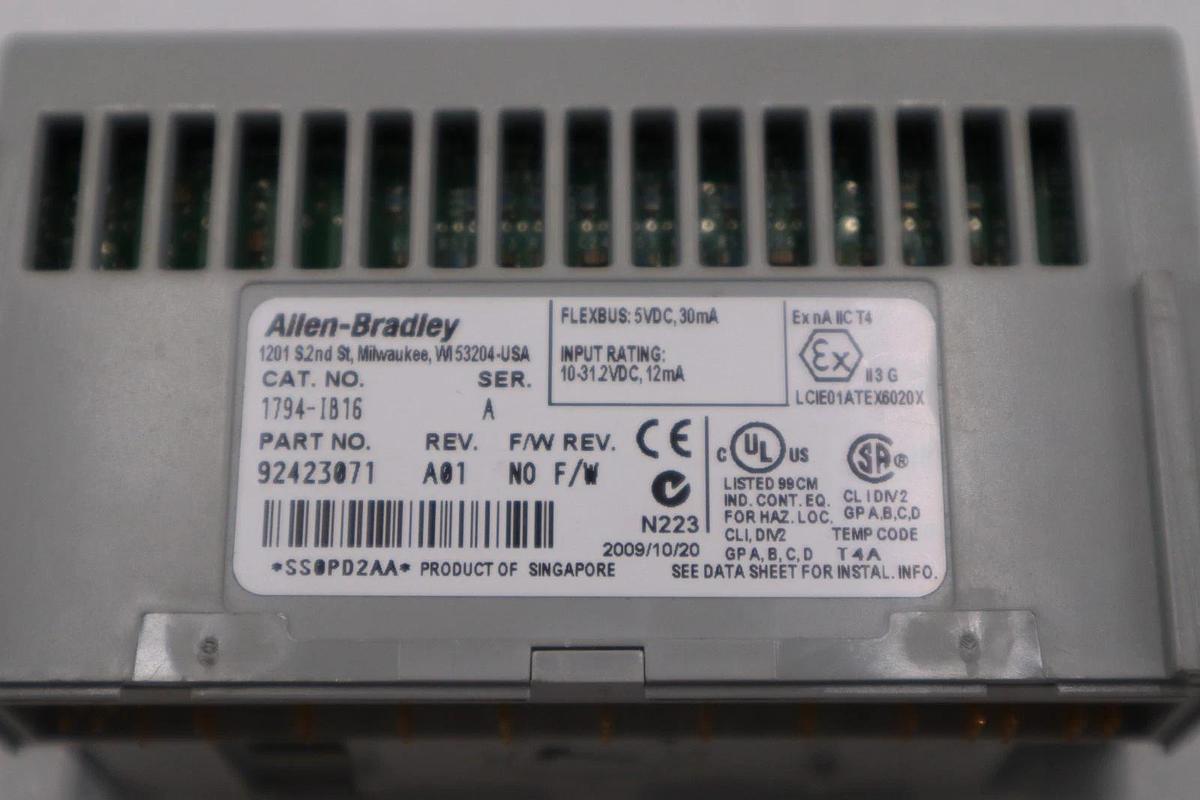 AB Allen-Bradley 1794-IB16 Ser. A Flex I/O Input Module 24VDC STK H1237A